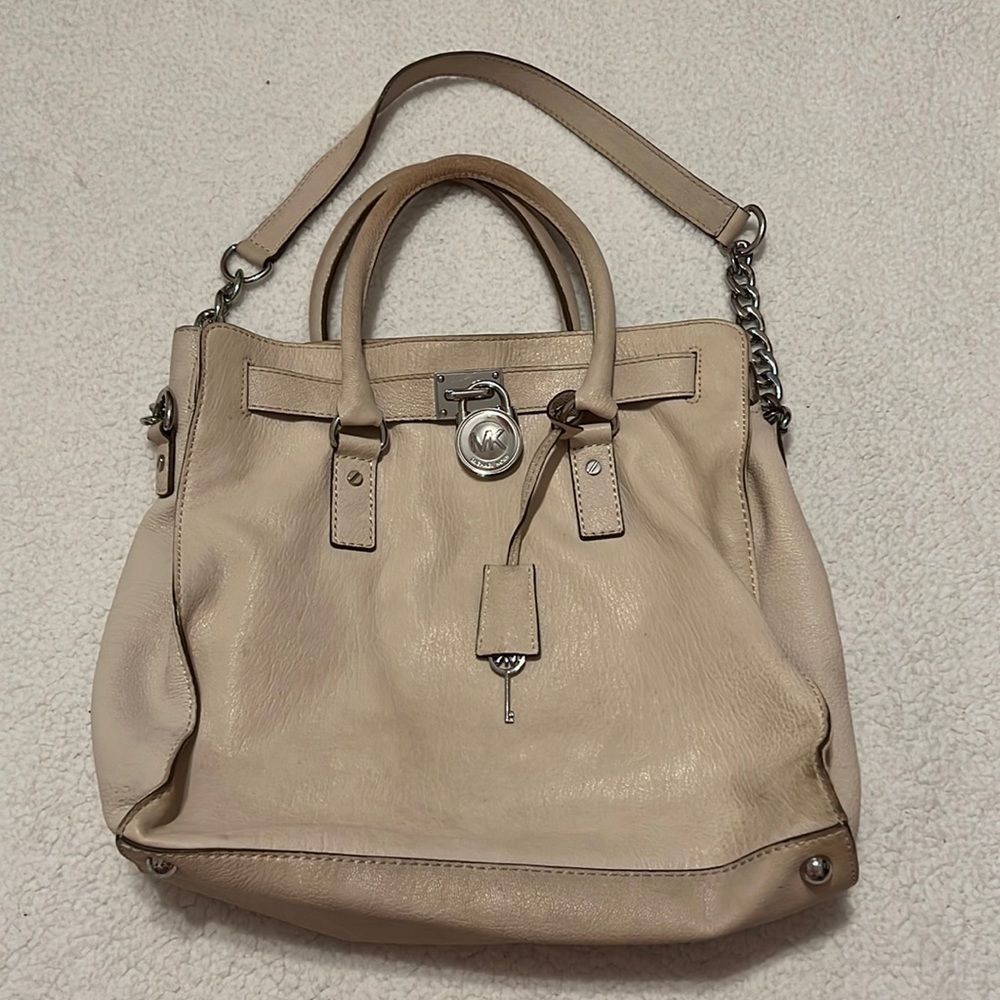 Michael Kors cream crossbody handbag